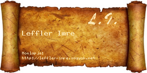 Leffler Imre névjegykártya